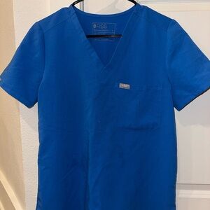 Figs Women’s Royal Blue V-Neck Scrub Top
